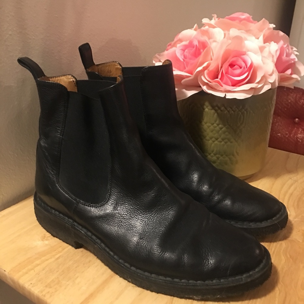 RL leather booties